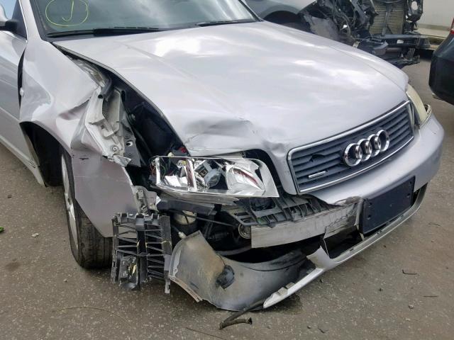 WAULT64BX4N026291 - 2004 AUDI A6 3.0 QUA SILVER photo 9