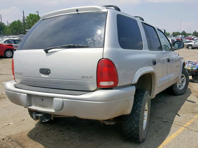 1B4HS28Z1XF711223 - 1999 DODGE DURANGO SILVER photo 4