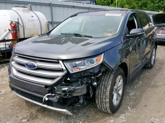 2FMPK4J94HBC53387 - 2017 FORD EDGE SEL CHARCOAL photo 2