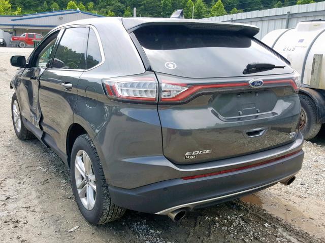 2FMPK4J94HBC53387 - 2017 FORD EDGE SEL CHARCOAL photo 3