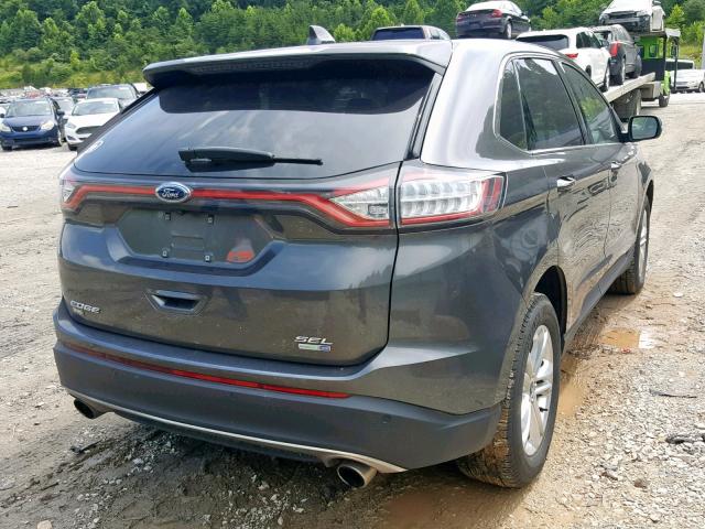 2FMPK4J94HBC53387 - 2017 FORD EDGE SEL CHARCOAL photo 4