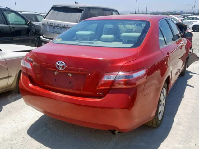 4T1BE46K37U144747 - 2007 TOYOTA CAMRY NEW RED photo 4