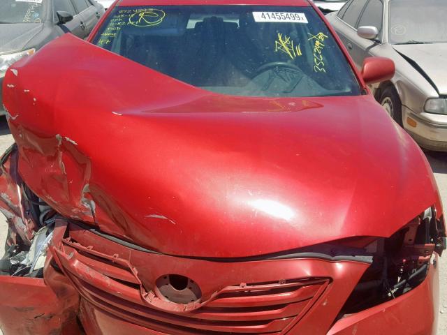 4T1BE46K37U144747 - 2007 TOYOTA CAMRY NEW RED photo 7