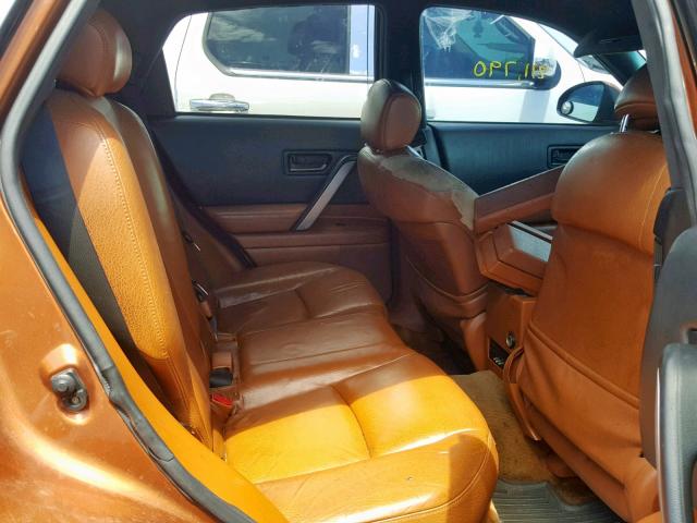 JNRBS08W23X000461 - 2003 INFINITI FX45 ORANGE photo 6