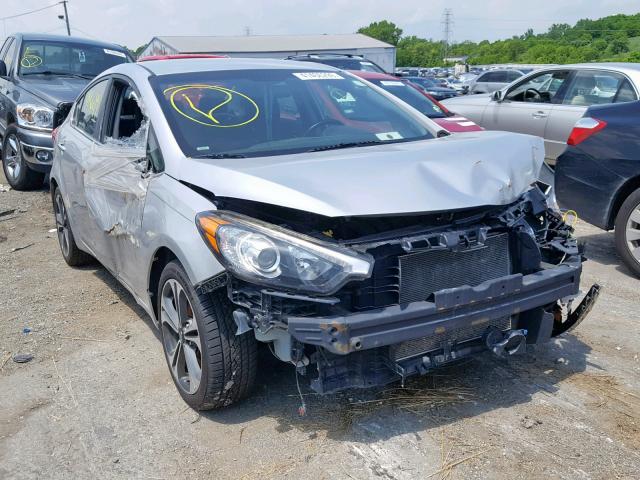 KNAFX4A81E5073287 - 2014 KIA FORTE EX SILVER photo 1