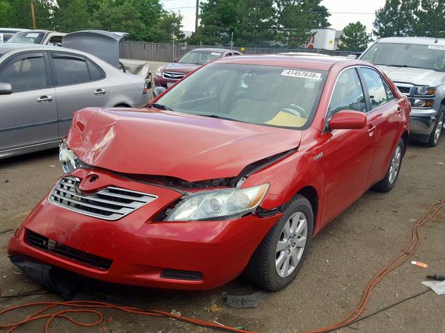 4T1BB46K09U063202 - 2009 TOYOTA CAMRY HYBR RED photo 2