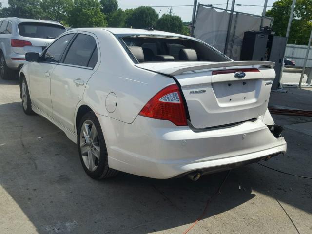 3FAHP0KC7BR206849 - 2011 FORD FUSION SPO WHITE photo 3