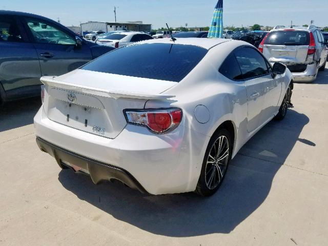 JF1ZNAA19D2729099 - 2013 TOYOTA SCION FR-S WHITE photo 4