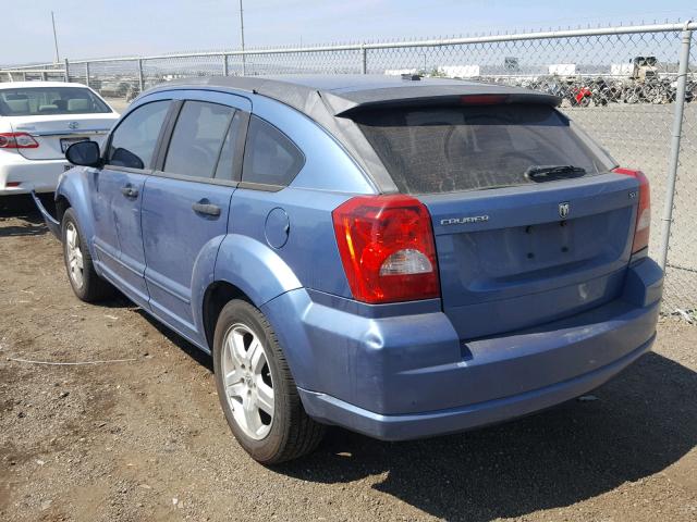 1B3HB48B67D539401 - 2007 DODGE CALIBER SX BLUE photo 3