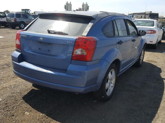 1B3HB48B67D539401 - 2007 DODGE CALIBER SX BLUE photo 4