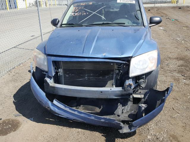 1B3HB48B67D539401 - 2007 DODGE CALIBER SX BLUE photo 9