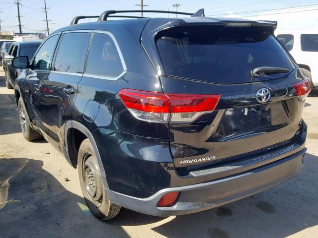 5TDZZRFHXHS187660 - 2017 TOYOTA HIGHLANDER BLACK photo 3