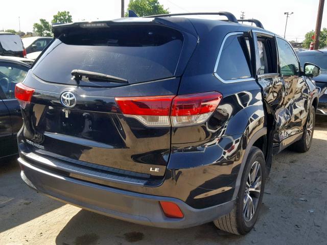 5TDZZRFHXHS187660 - 2017 TOYOTA HIGHLANDER BLACK photo 4