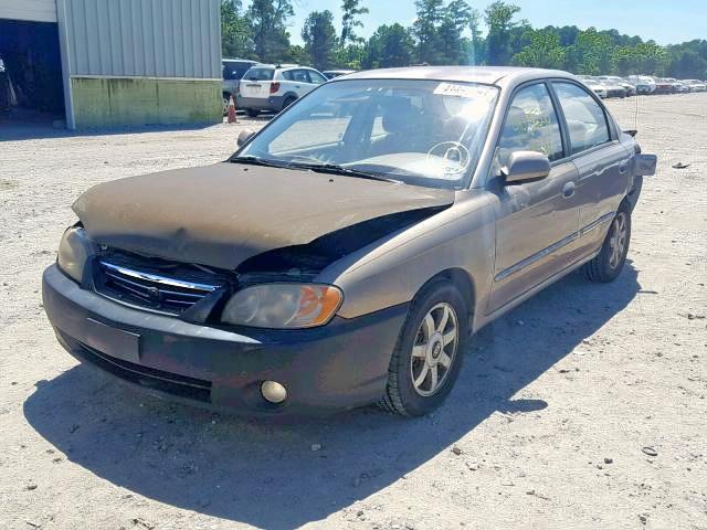 KNAFB121535214051 - 2003 KIA SPECTRA BA GRAY photo 2