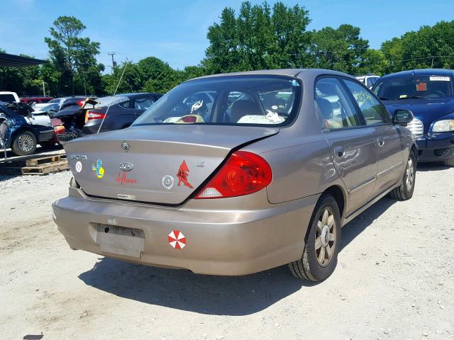 KNAFB121535214051 - 2003 KIA SPECTRA BA GRAY photo 4