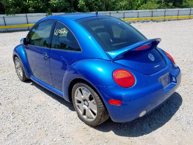 3VWDD21C63M433847 - 2003 VOLKSWAGEN NEW BEETLE ლურჯი ფოტო 3