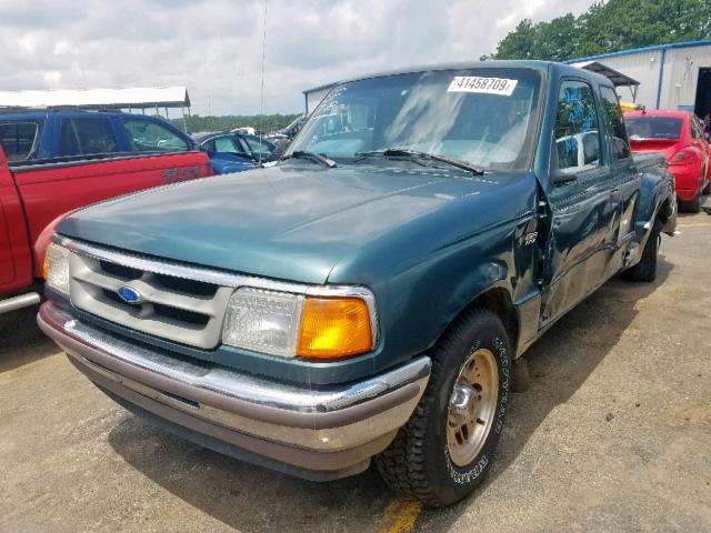 1FTCR14U9VPA54658 - 1997 FORD RANGER SUP GREEN photo 2