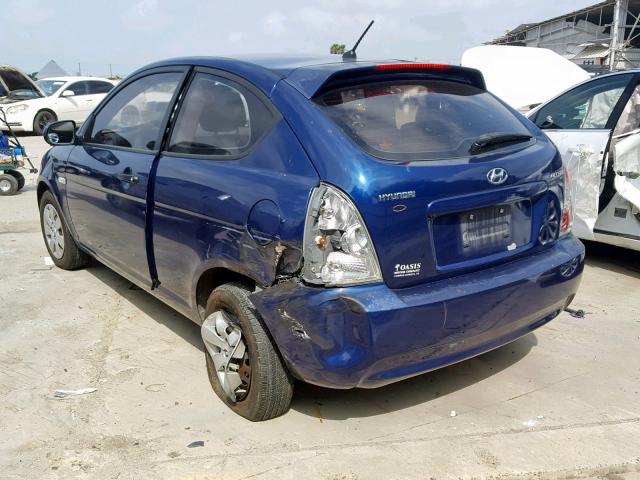 KMHCM3AC3AU160150 - 2010 HYUNDAI ACCENT BLU BLUE photo 3