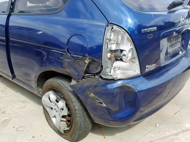 KMHCM3AC3AU160150 - 2010 HYUNDAI ACCENT BLU BLUE photo 9