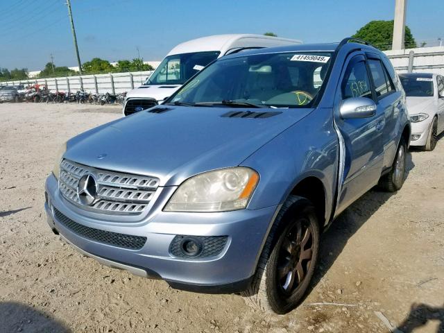 4JGBB86E66A143019 - 2006 MERCEDES-BENZ ML 350 BLUE photo 2