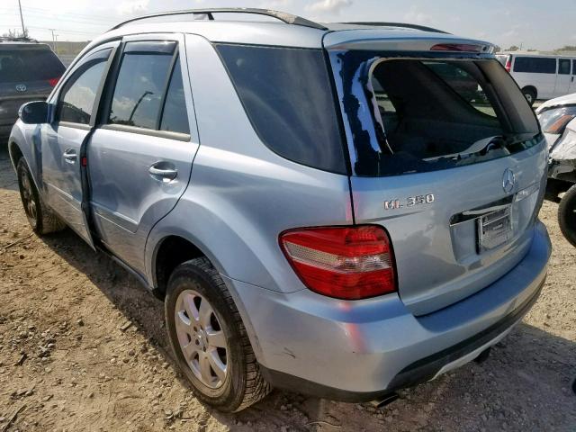 4JGBB86E66A143019 - 2006 MERCEDES-BENZ ML 350 BLUE photo 3