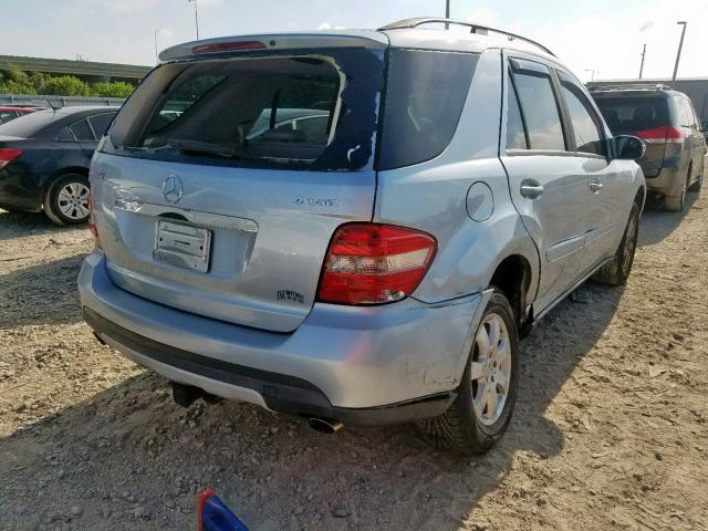 4JGBB86E66A143019 - 2006 MERCEDES-BENZ ML 350 BLUE photo 4