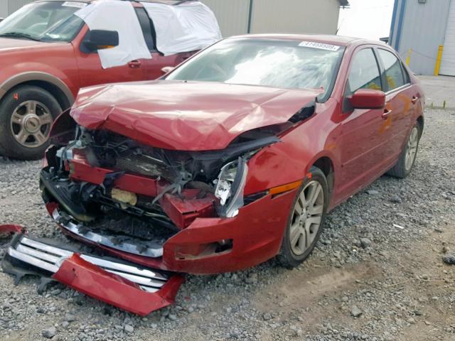 3FAHP08118R246763 - 2008 FORD FUSION SEL RED photo 2