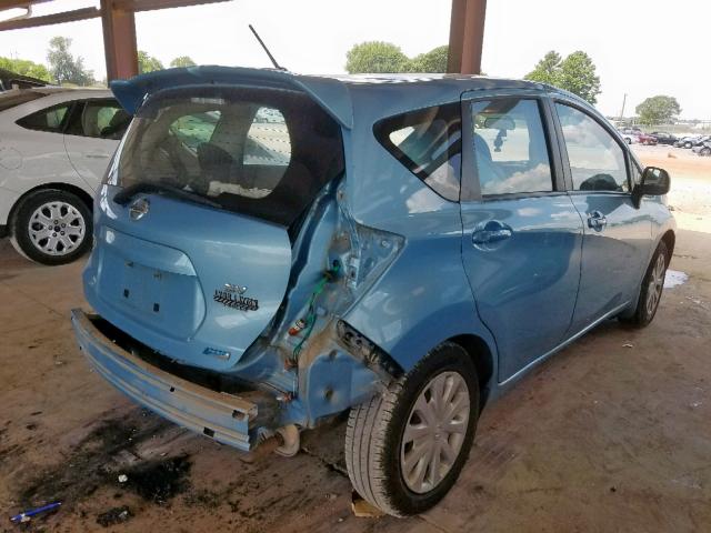 3N1CE2CP4EL421753 - 2014 NISSAN VERSA NOTE BLUE photo 4