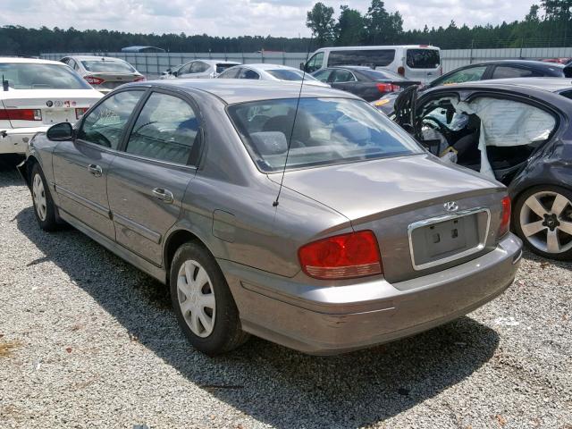 KMHWF25H34A932062 - 2004 HYUNDAI SONATA GL GRAY photo 3