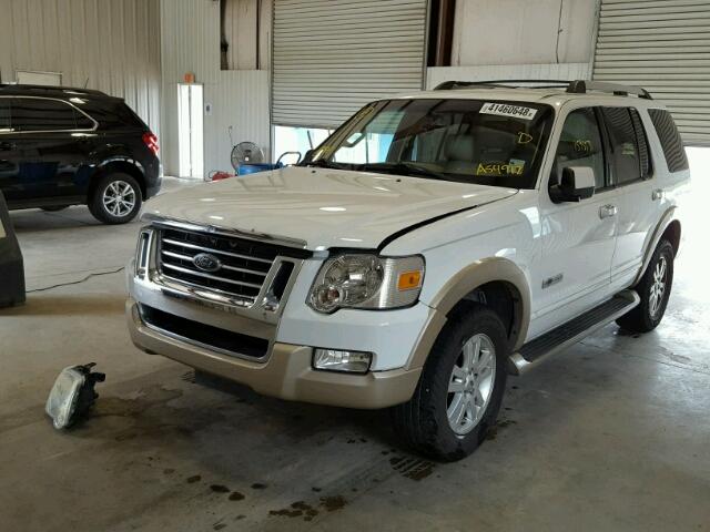 1FMEU64E07UA54917 - 2007 FORD EXPLORER E WHITE photo 2