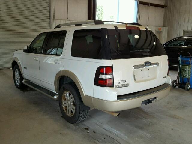 1FMEU64E07UA54917 - 2007 FORD EXPLORER E WHITE photo 3