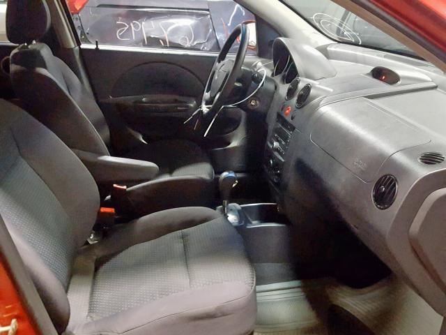 KL1TD66677B739503 - 2007 CHEVROLET AVEO BASE Qırmızı foto 5