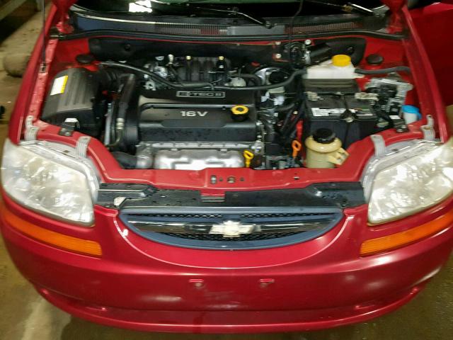 KL1TD66677B739503 - 2007 CHEVROLET AVEO BASE Qırmızı foto 7