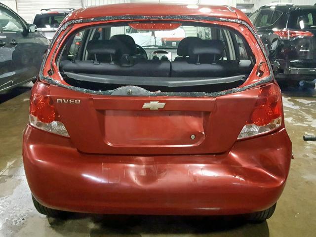 KL1TD66677B739503 - 2007 CHEVROLET AVEO BASE Qırmızı foto 9