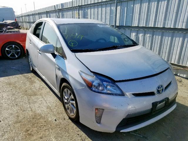 JTDKN3DP0D3042059 - 2013 TOYOTA PRIUS PLUG WHITE photo 1