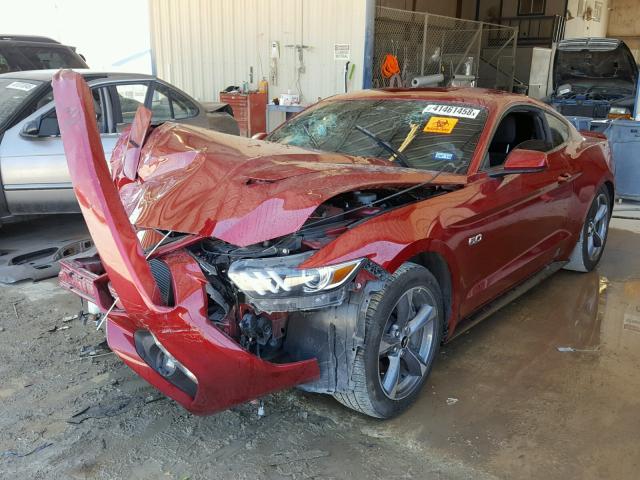 1FA6P8CF5H5322979 - 2017 FORD MUSTANG GT RED photo 2