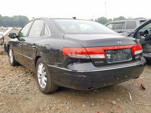 KMHFC46F68A254138 - 2008 HYUNDAI AZERA SE BLACK photo 3