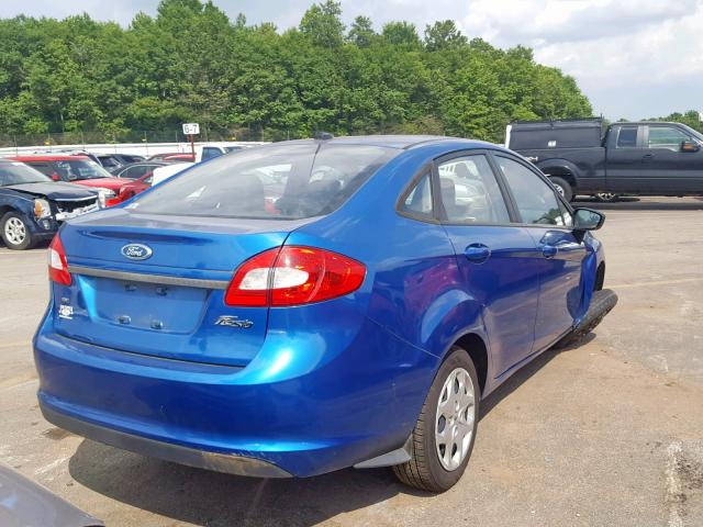 3FADP4BJ9BM238364 - 2011 FORD FIESTA SE BLUE photo 4