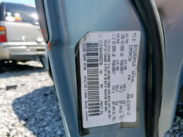 2C4GM684X5R655700 - 2005 CHRYSLER PACIFICA T BLUE photo 10