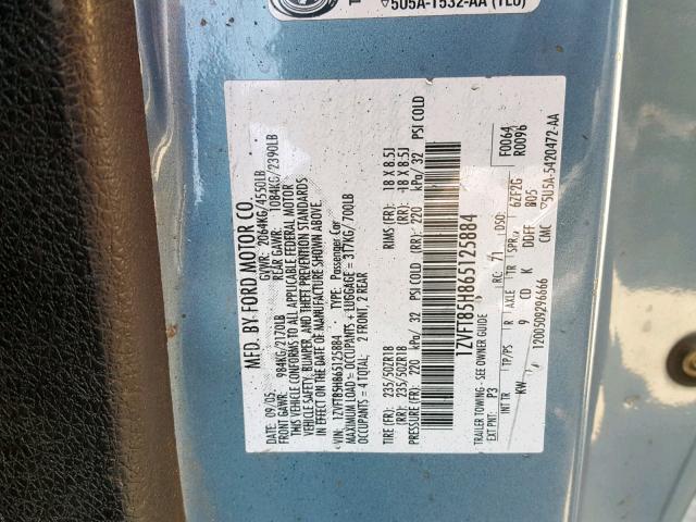 1ZVFT85H865125884 - 2006 FORD MUSTANG GT BLUE photo 10