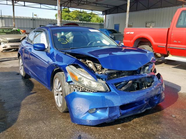 1HGCS12848A011204 - 2008 HONDA ACCORD EXL BLUE photo 1