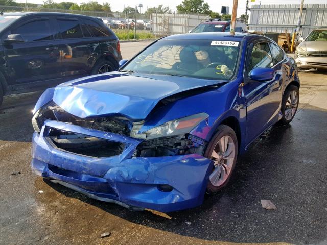 1HGCS12848A011204 - 2008 HONDA ACCORD EXL BLUE photo 2