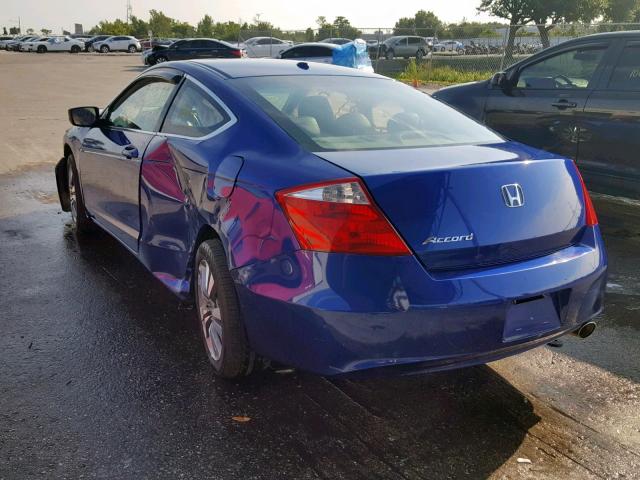 1HGCS12848A011204 - 2008 HONDA ACCORD EXL BLUE photo 3