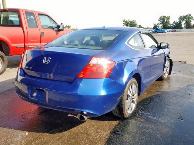 1HGCS12848A011204 - 2008 HONDA ACCORD EXL BLUE photo 4