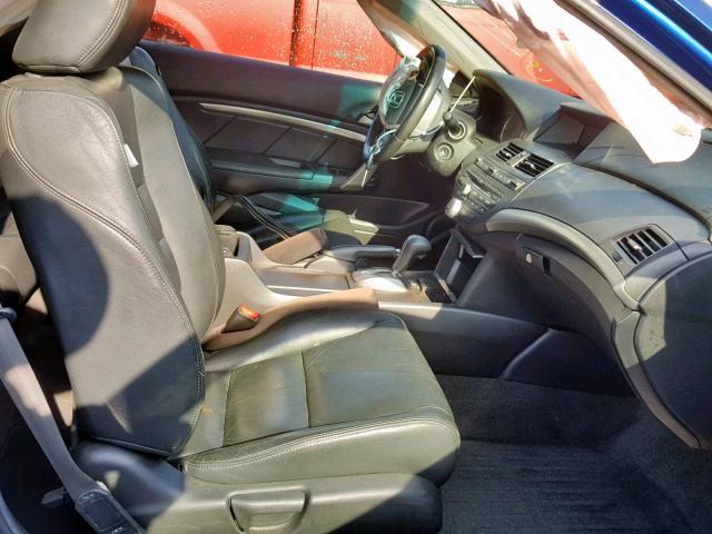 1HGCS12848A011204 - 2008 HONDA ACCORD EXL BLUE photo 5