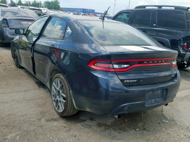 1C3CDFBA1DD148106 - 2013 DODGE DART SXT BLUE photo 3