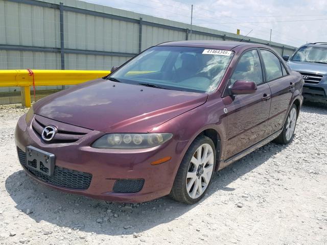 1YVHP80C085M11818 - 2008 MAZDA 6 I MAROON photo 2