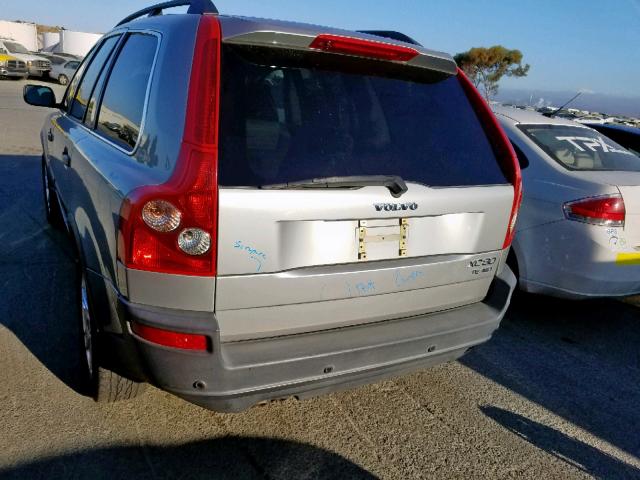 YV1CZ91H841112809 - 2004 VOLVO XC90 T6 SILVER photo 3