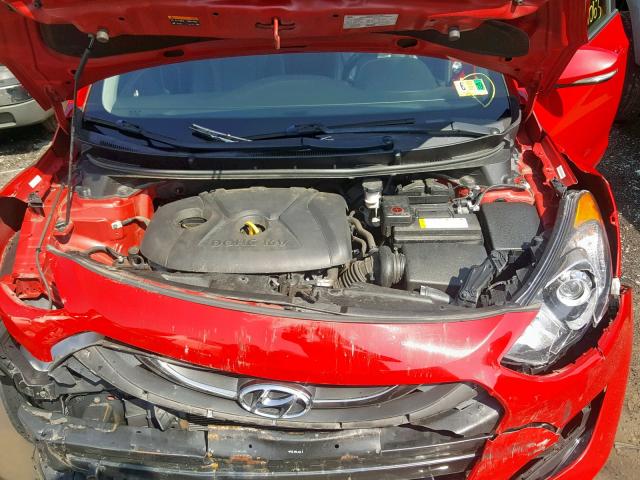 KMHD35LE0DU110876 - 2013 HYUNDAI ELANTRA GT RED photo 7