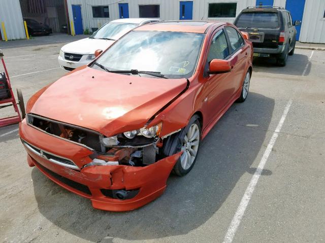 JA3AU86W39U018774 - 2009 MITSUBISHI LANCER GTS ORANGE photo 2